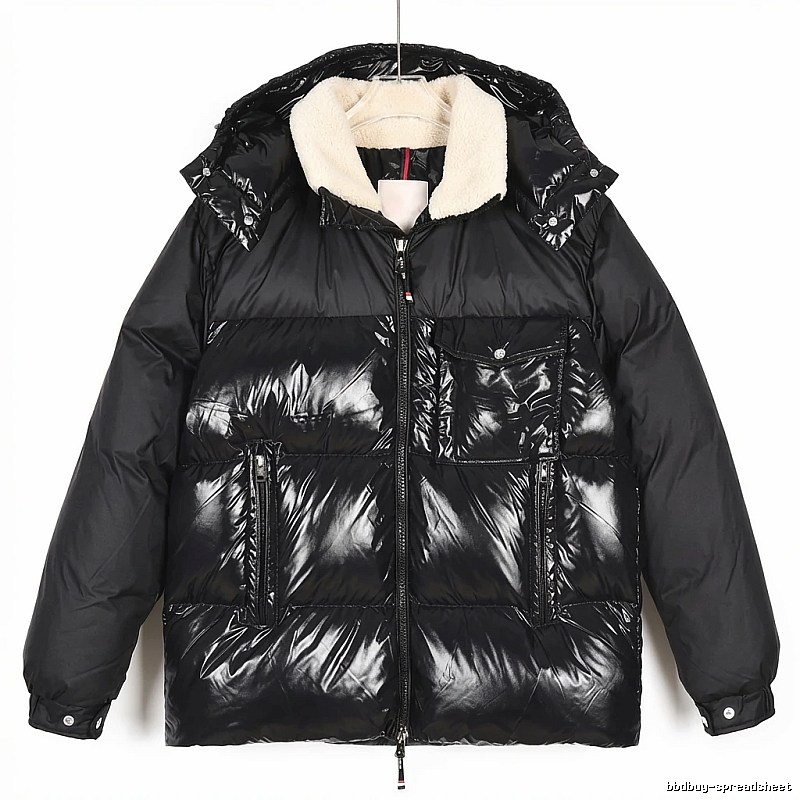 Moncler Glossy and Trendy Black Down Jacket