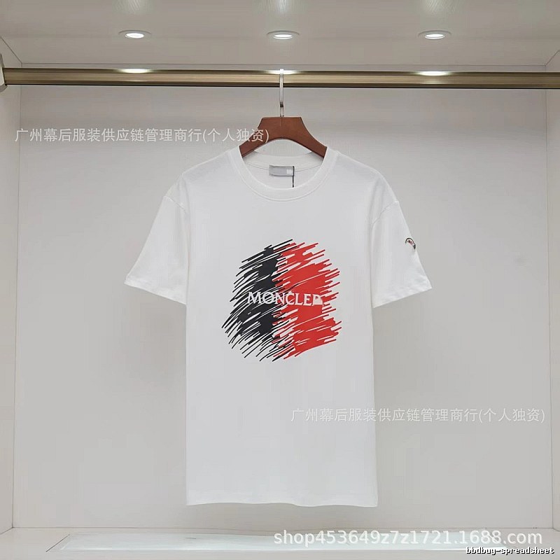 Moncler Graffiti Casual Style White Short-sleeve T-shirt
