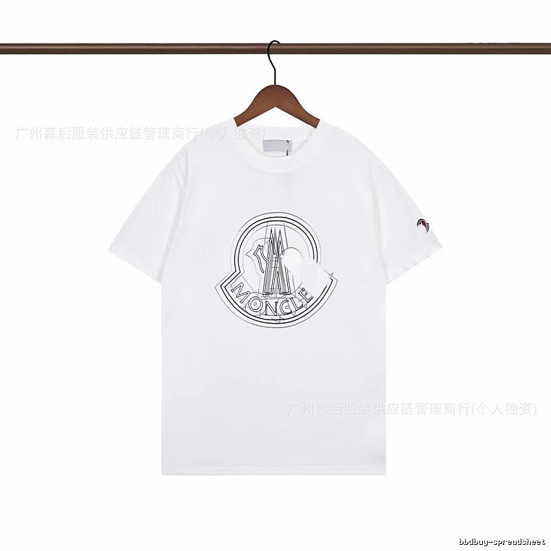 Moncler Large Logo Trendy Style White Short-sleeve T-shirt