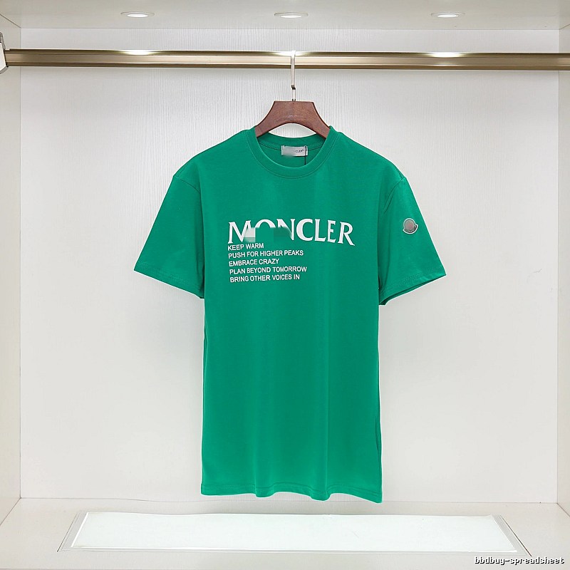 Moncler Letter Print Casual Green Short-sleeve T-shirt