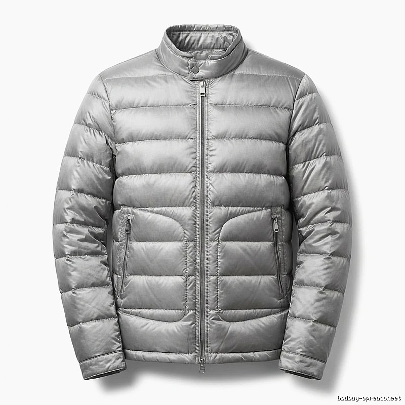 Moncler Lightweight and Stylish Silver-Gray Down Jacket