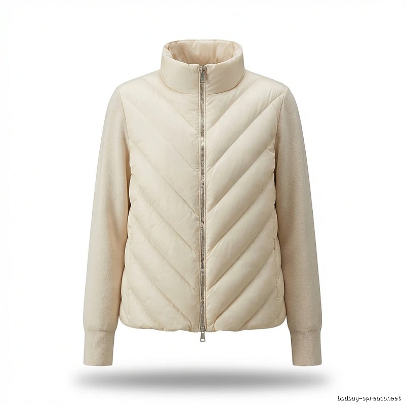 Moncler Quilted Fashion Style Beige Coat