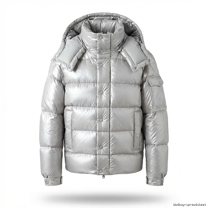 Moncler Silver Shiny Trendy and Cool Down Jacket