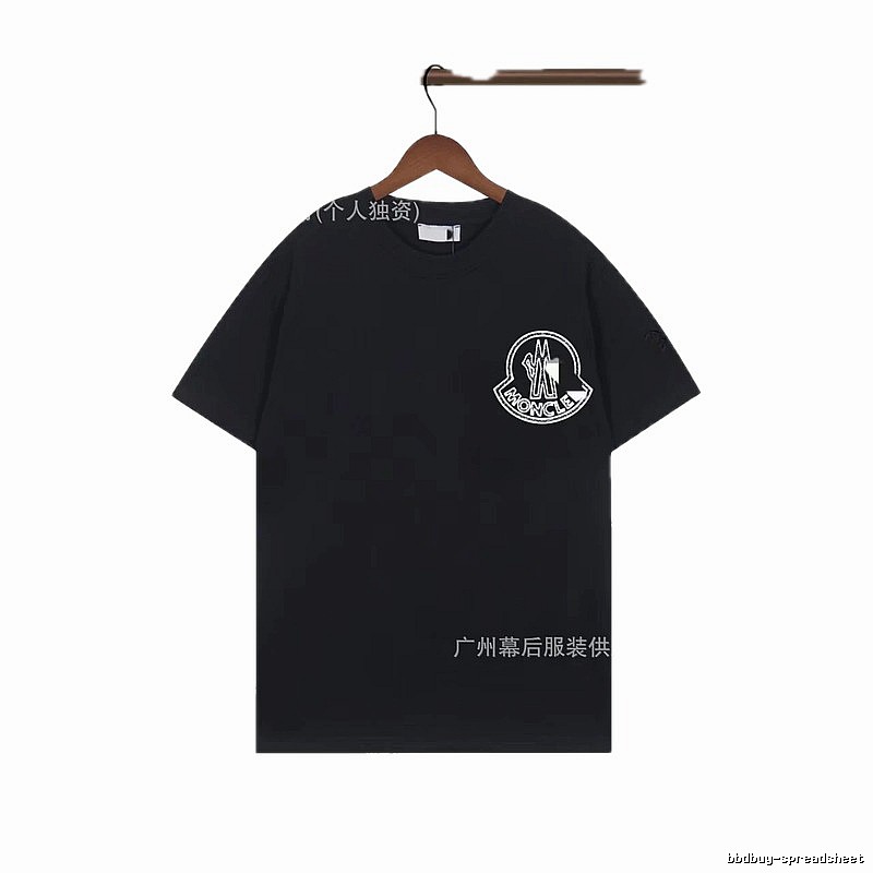 Moncler Trendy Printed Black T-Shirt