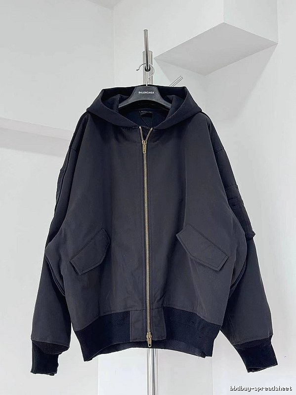 Navy Hooded Bomber Jacket for layering