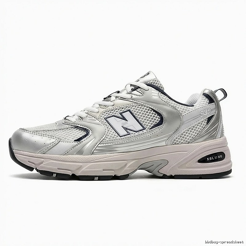 New Balance 530 Series Silver-White Retro Sports Shoes