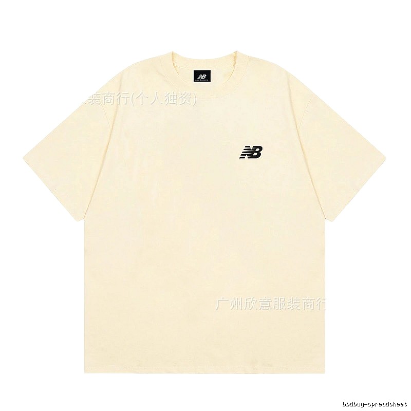 New Balance Casual Minimalist Beige Short-sleeve T-shirt