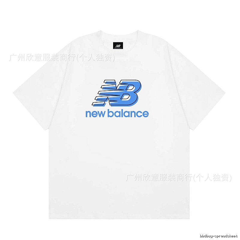 New Balance Casual Printed White Short-sleeve T-shirt