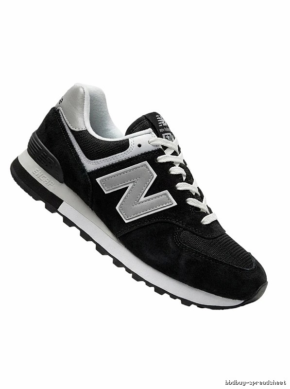 New Balance retro-style black and gray sports shoes