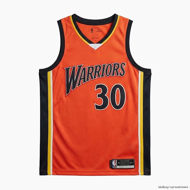 Nike Curry series orange and black basketball uniforms