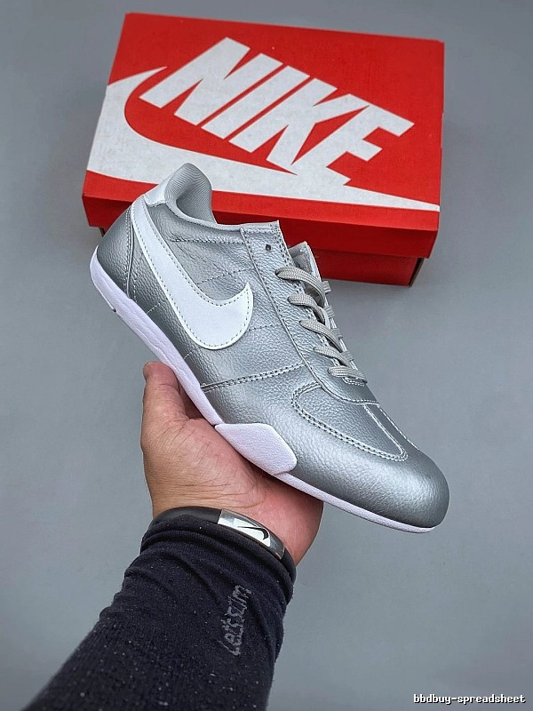 Nike Metallic Silver Retro Runners, Technical Side Panels