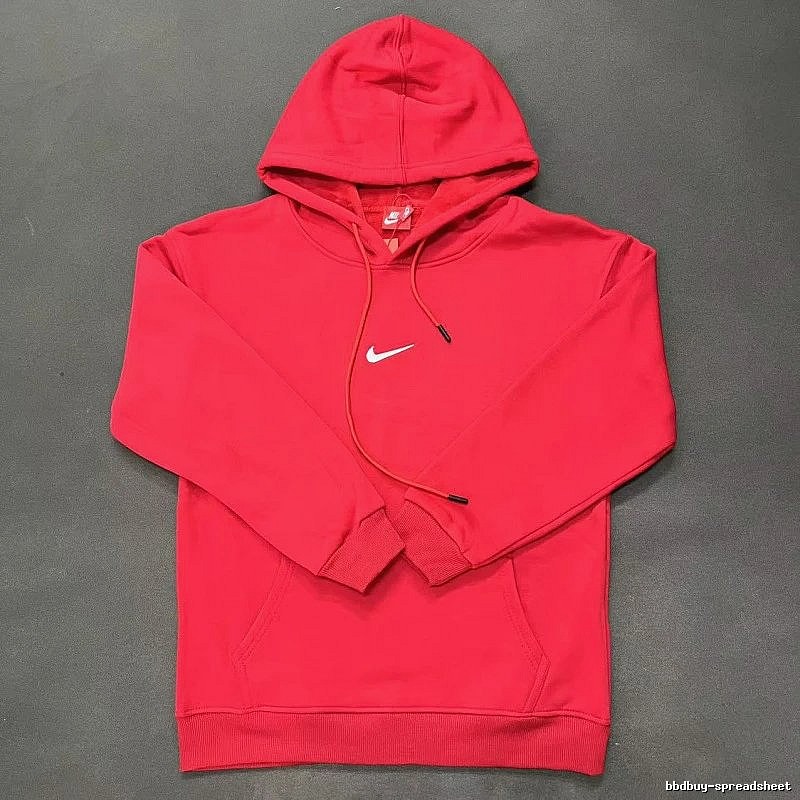 Nike Small Chest-Logo Detail Small-Logo Detail Red Zip Hoodie Commuter Look Swoosh