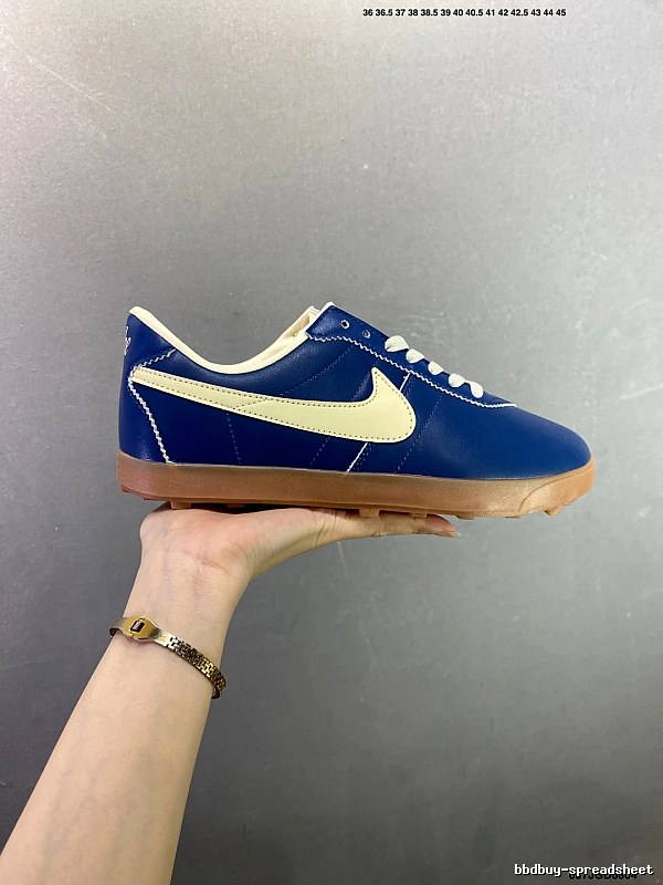 Nike Waffle-Sole Runners, Blue and Cream and Slim Mesh Upper