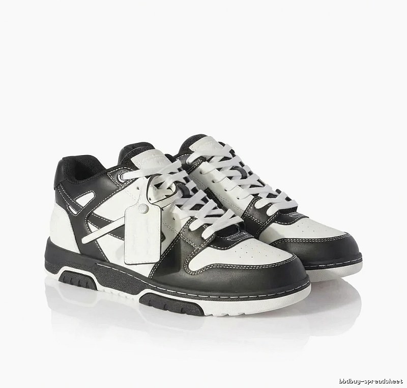 Off-White black and white spliced style board shoes