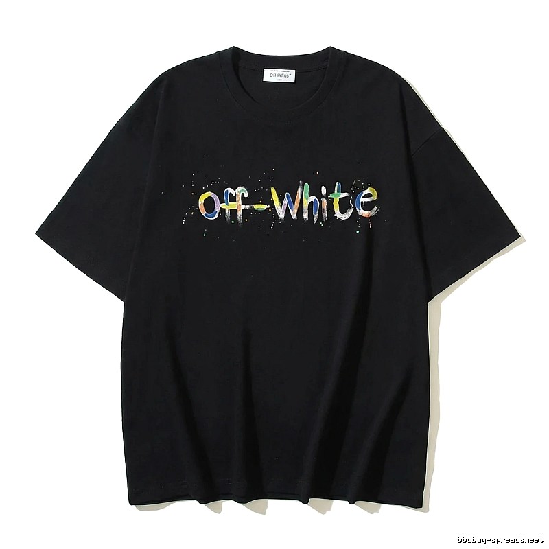 Off-White Graffiti Style Black T-shirt