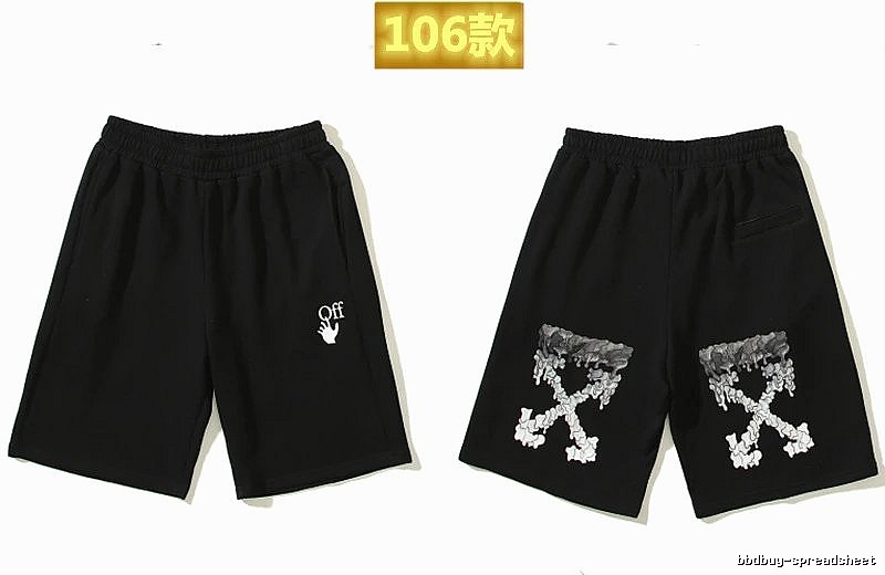 Off-White trendy and cool style black shorts