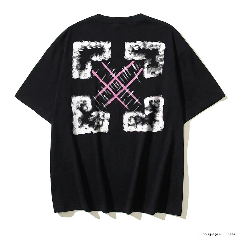 Off-White Trendy Style Black T-shirt