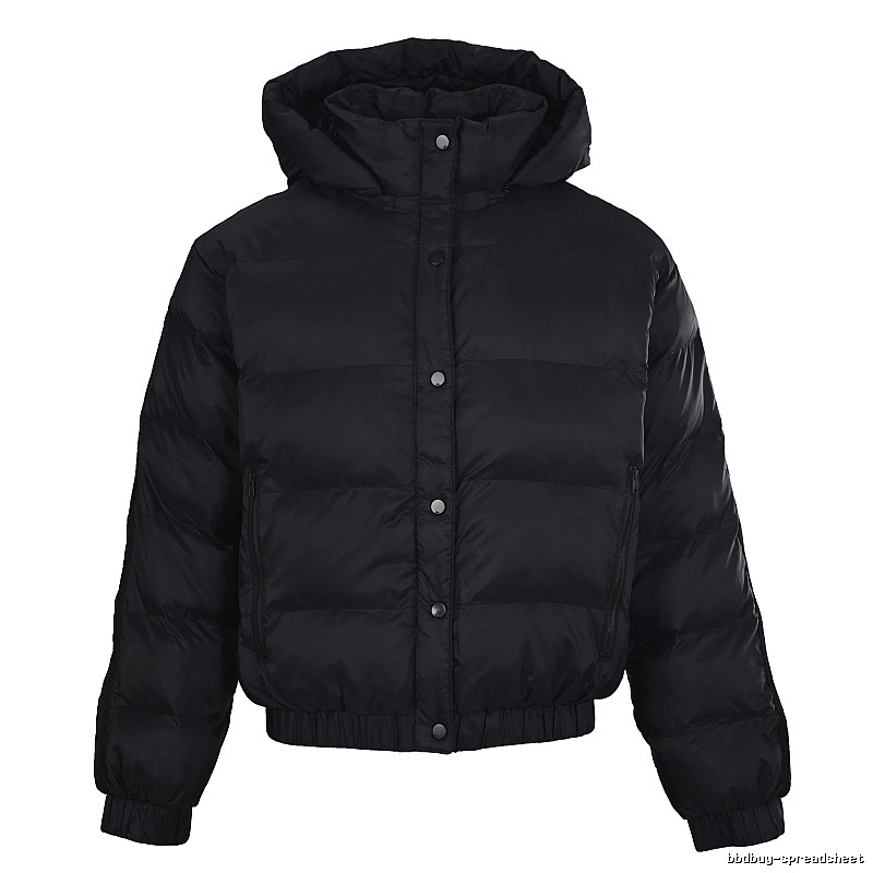 Outdoor Edit Hooded Puffer Jacket - Black