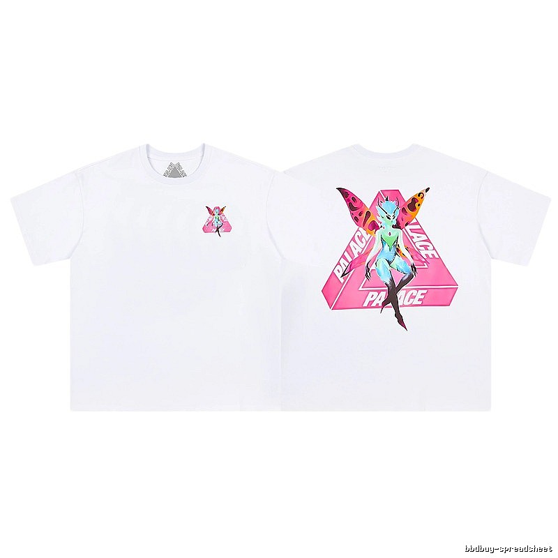 Palace Elf Print Street Style White Short-sleeve T-shirt