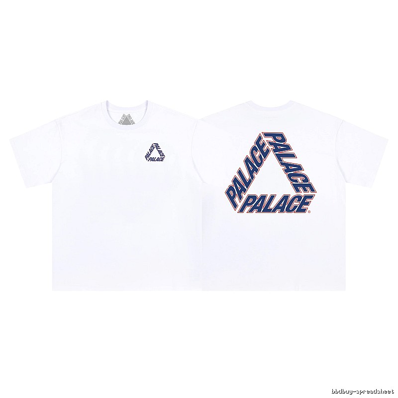 Palace Triangle Logo Street Style White T-shirt