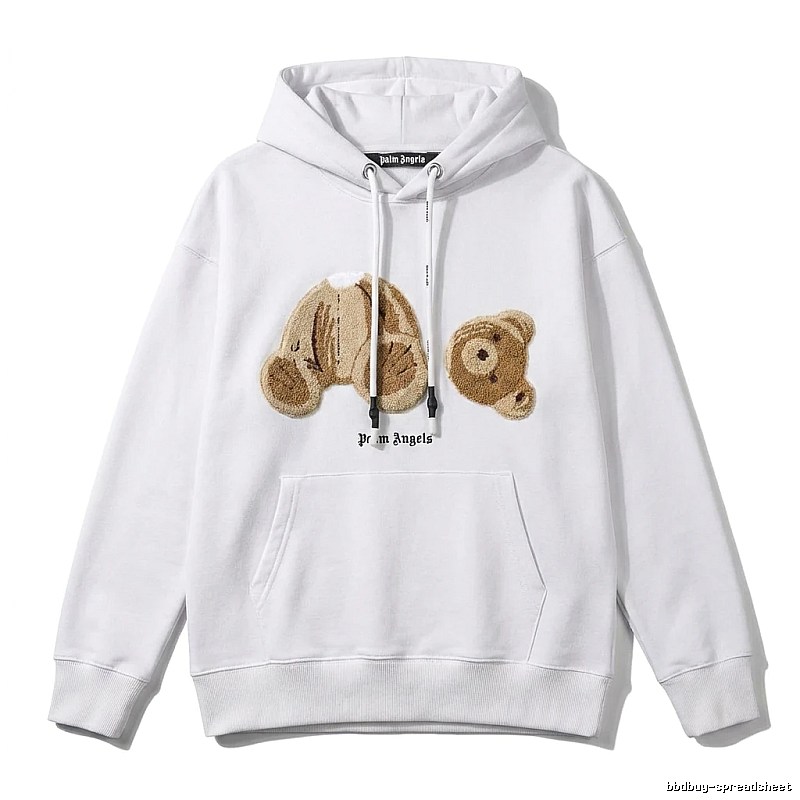Palm Angels Bear Trend Brand White Sweatshirt