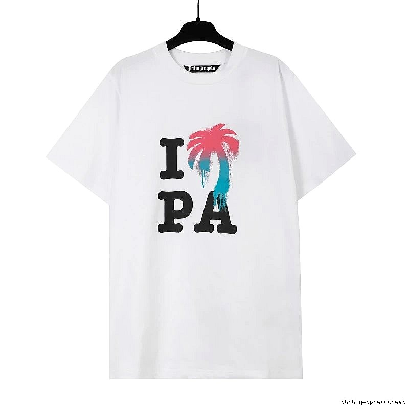 Palm Angels Weekend Logo T-shirt White Palm Tree for Weekend Wear