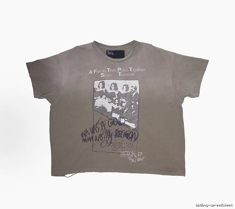 Paly Hollywood Portrait Print Vintage Gray T-shirt