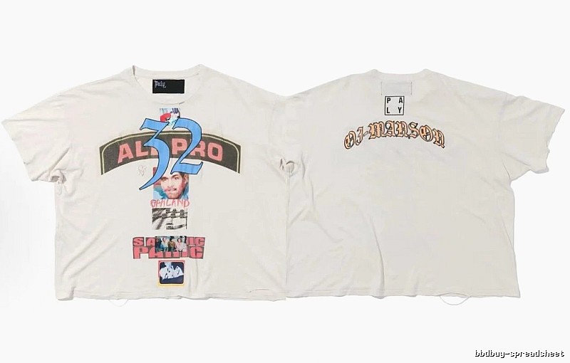 Paly Hollywood Portrait Print Vintage Off-white T-shirt