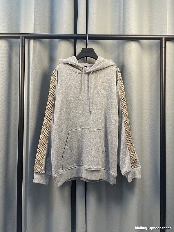 Photo Ready Burberry Hoodie Ribbed Texture