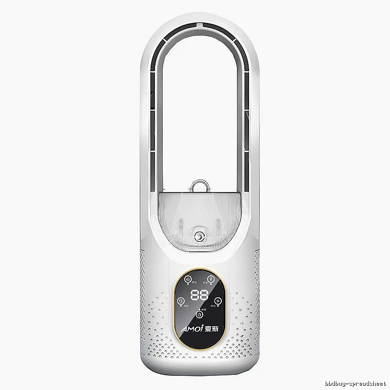 Portable Airflow Misting Bladeless Fan White Misting Bladeless