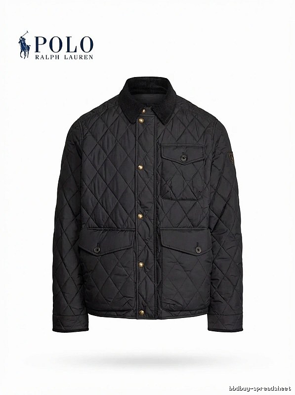 Ralph Lauren Polo Series Black Quilted Cotton Jacket