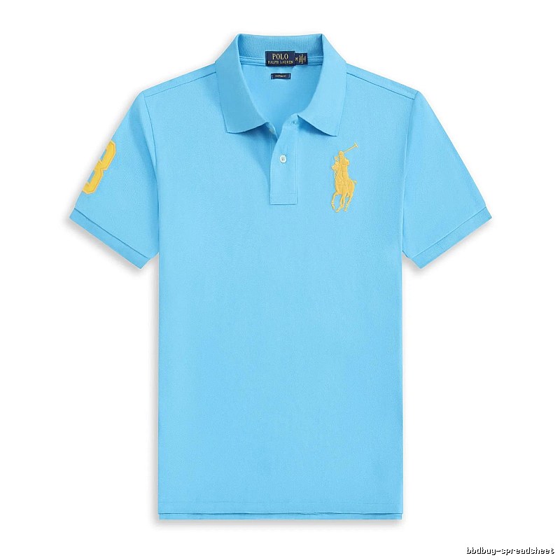 Ralph Lauren Polo series blue short-sleeved shirts