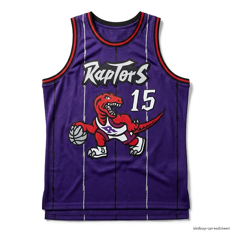 Raptors' retro-style basketball jersey (purple)