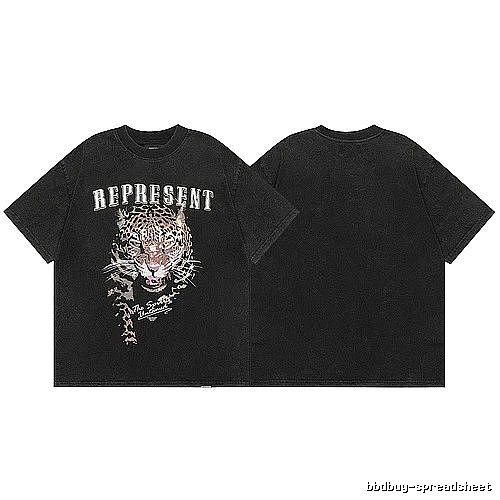Represent Black Style 821 Owners Club T-Shirt Soft Neutral Logo