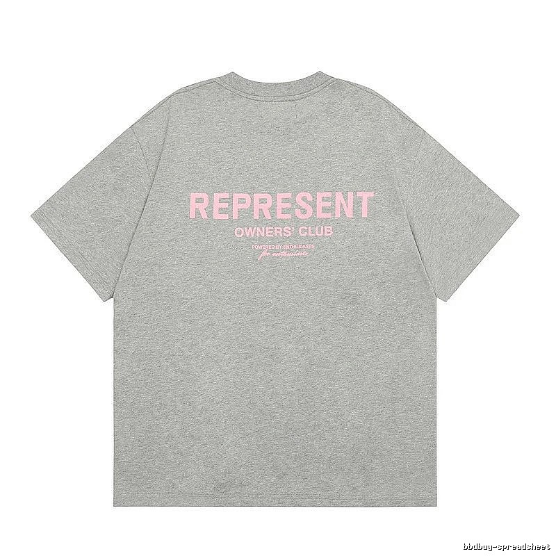 Represent Gray Style 868 Owners Club T-Shirt Layered Outfit Logo