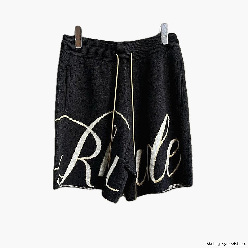 RHUDE Alphabet Wind Black Shorts