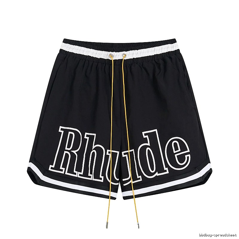RHUDE lettered sporty shorts