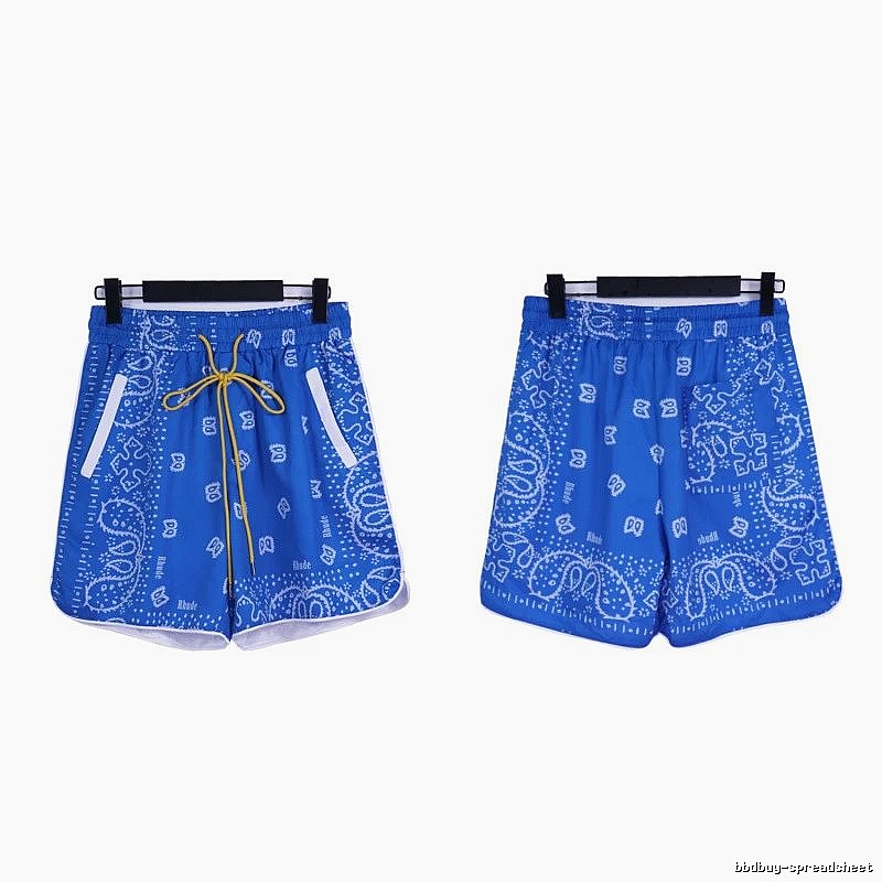 RHUDE Printed Casual Style Blue Shorts