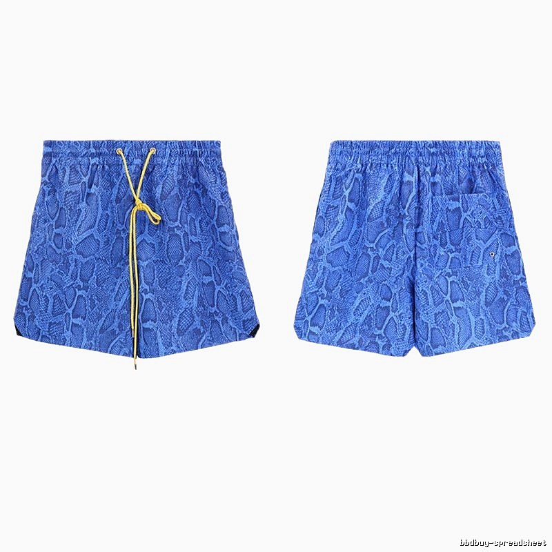 RHUDE Snake Print Streetwear Blue Shorts
