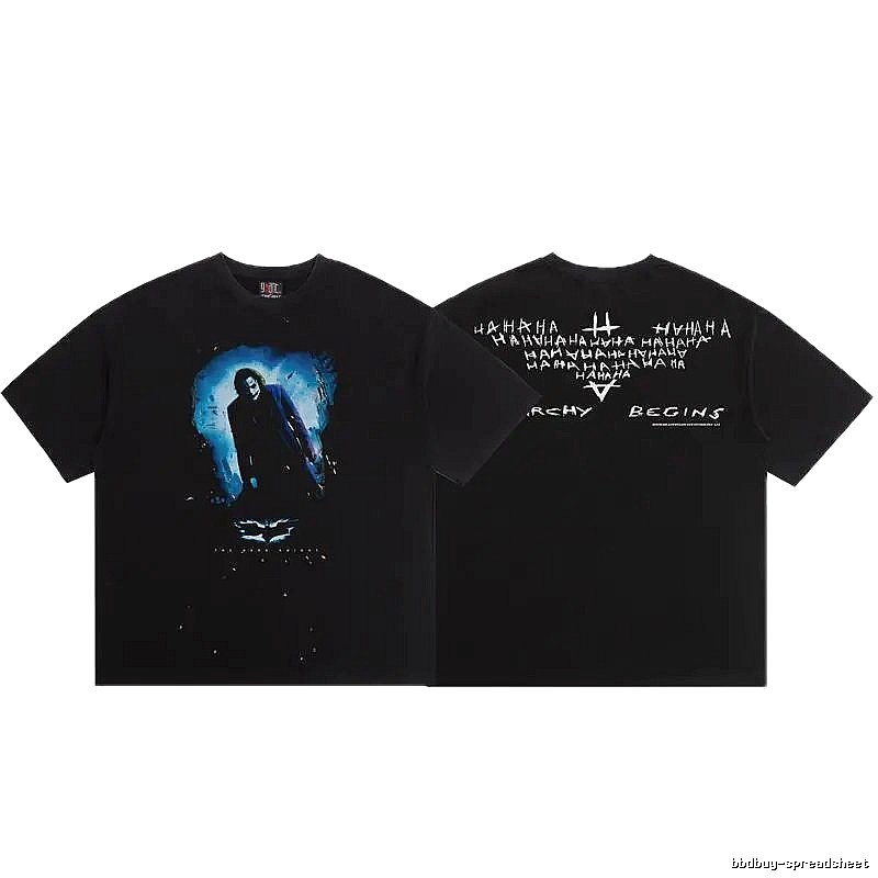 SAINT Clown Series Street Style Black T-Shirt