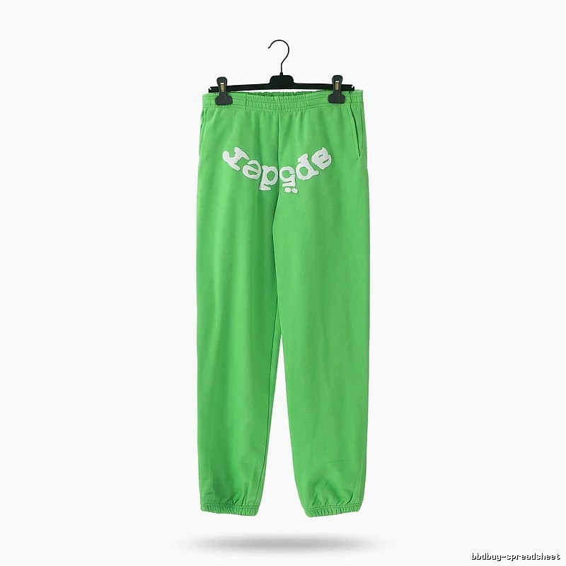 Sp5der Fluorescent Green Trendy Pants