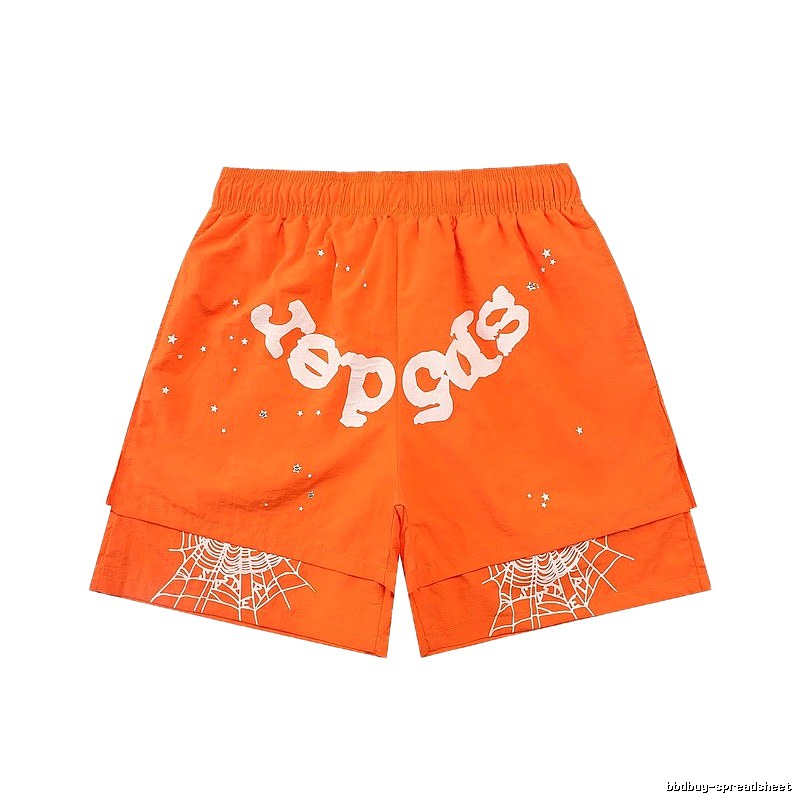 Sp5der Orange Trendy and Cool Shorts