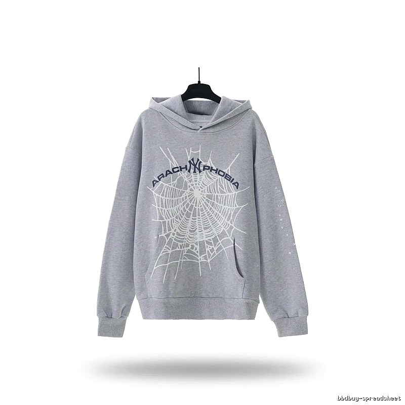 Sp5der Spider Series Grey Streetwear Sweatshirt