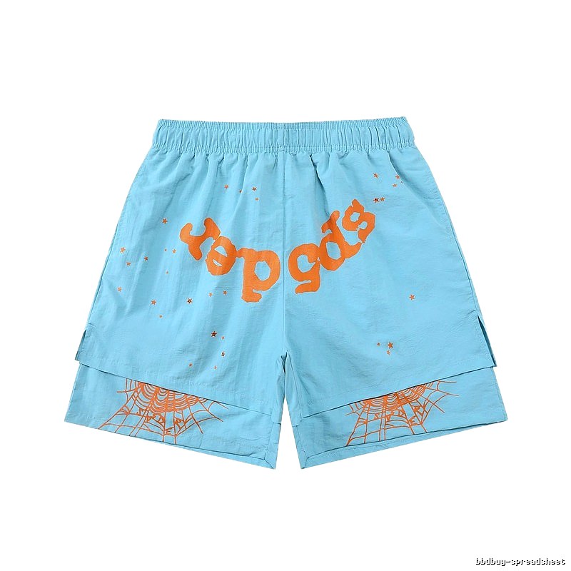Sp5der trendy and cool light blue shorts