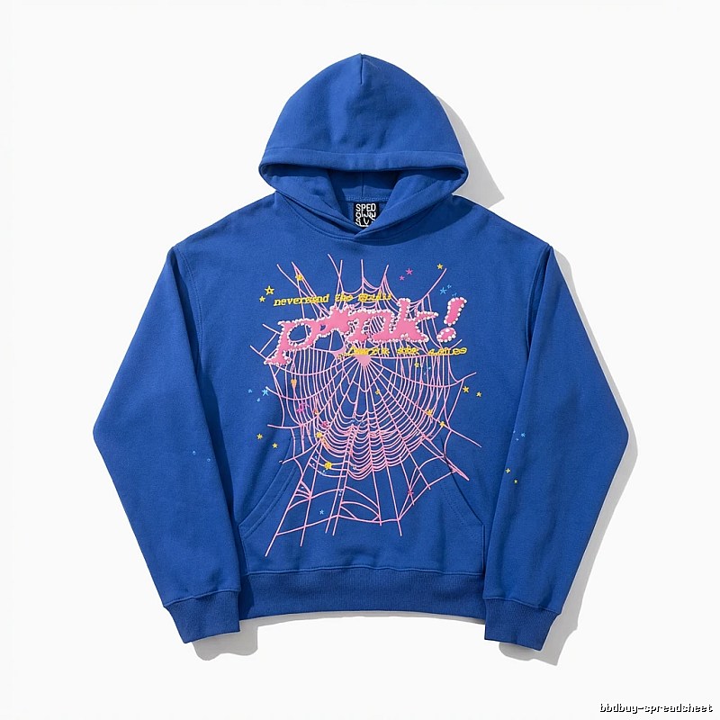 Sp5der Trendy Blue Hoodie