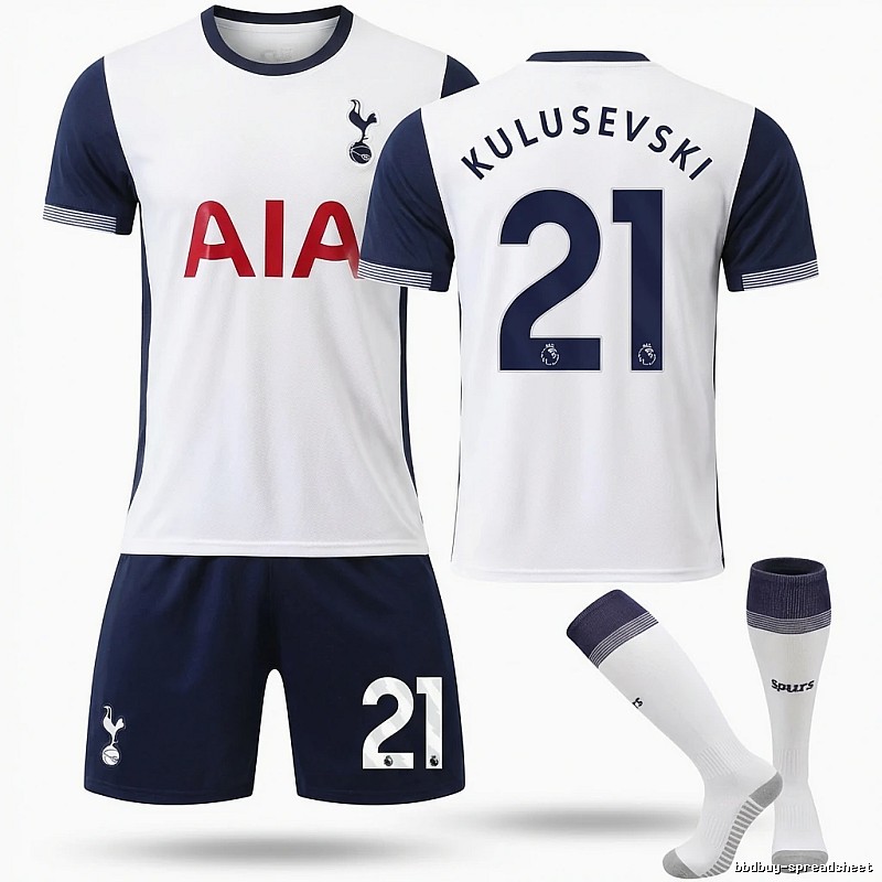 Spurs No. 21 sporty white and blue jersey