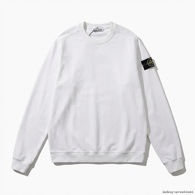 Stone Island basic simple white sweatshirt