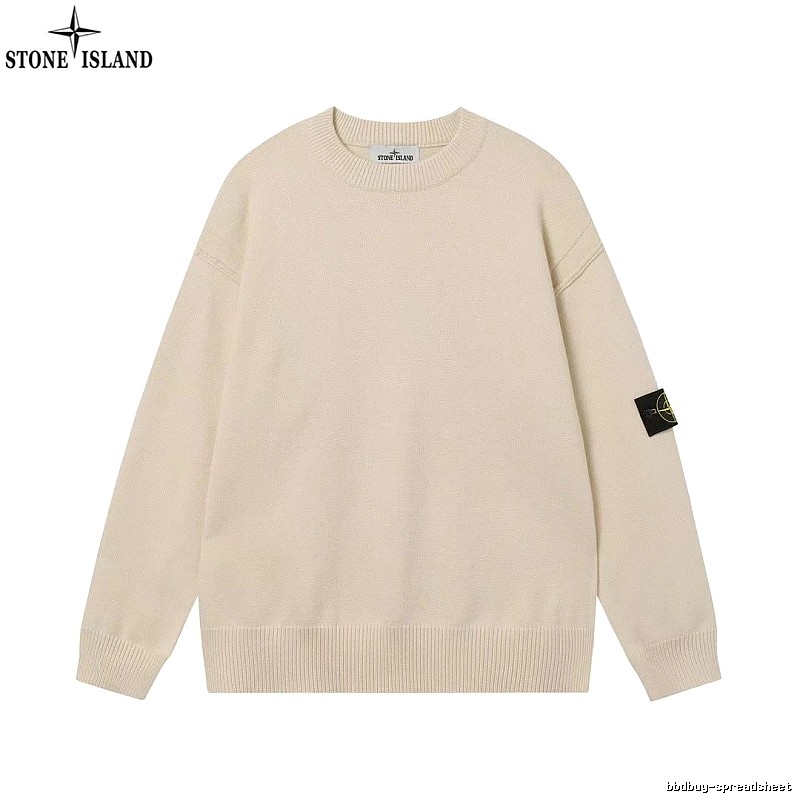 Stone Island Beige Crewneck SweatShirt Streetwear Look