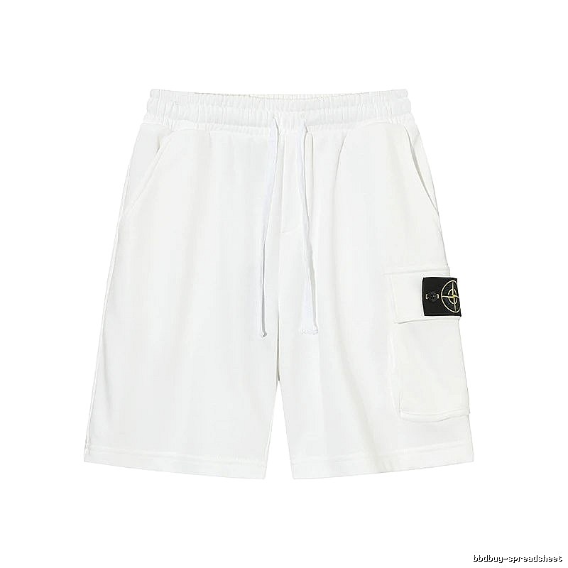 Stone Island Compass Series Workwear Style White Shorts