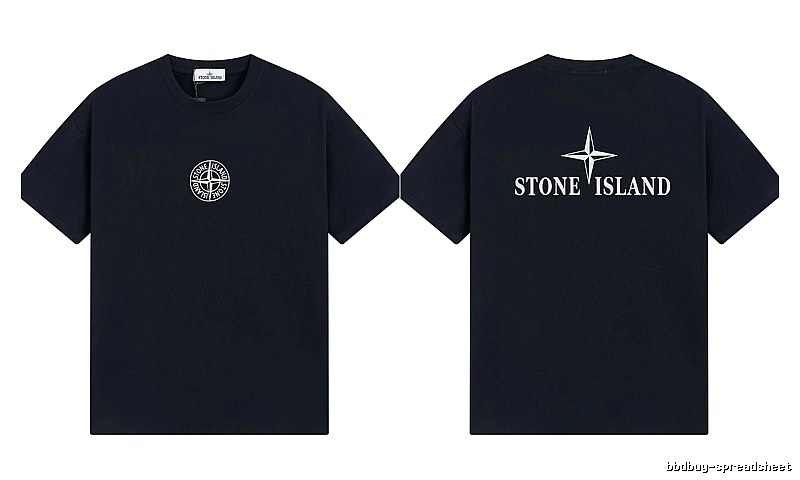 Stone Island Compass Street Style Black Short Sleeve T-shirt